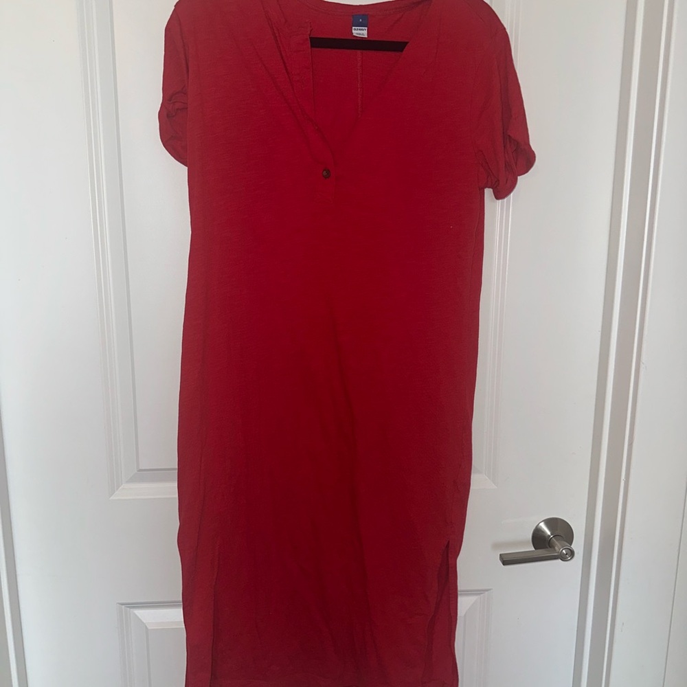 Old Navy Short Sleeve Henley T Shirt Dress